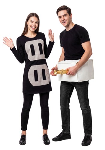 Adult Punny Plug and Outlet Costume Couples Set | Two Person Costumes
