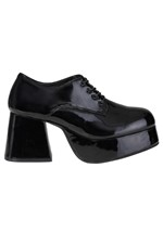 Mens Patent Black Disco Pimp Shoes Alt 2
