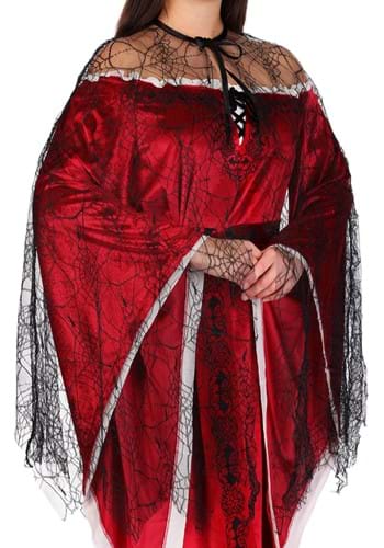 Adult Sheer Black Cobweb Costume Cape | Costume Accessories