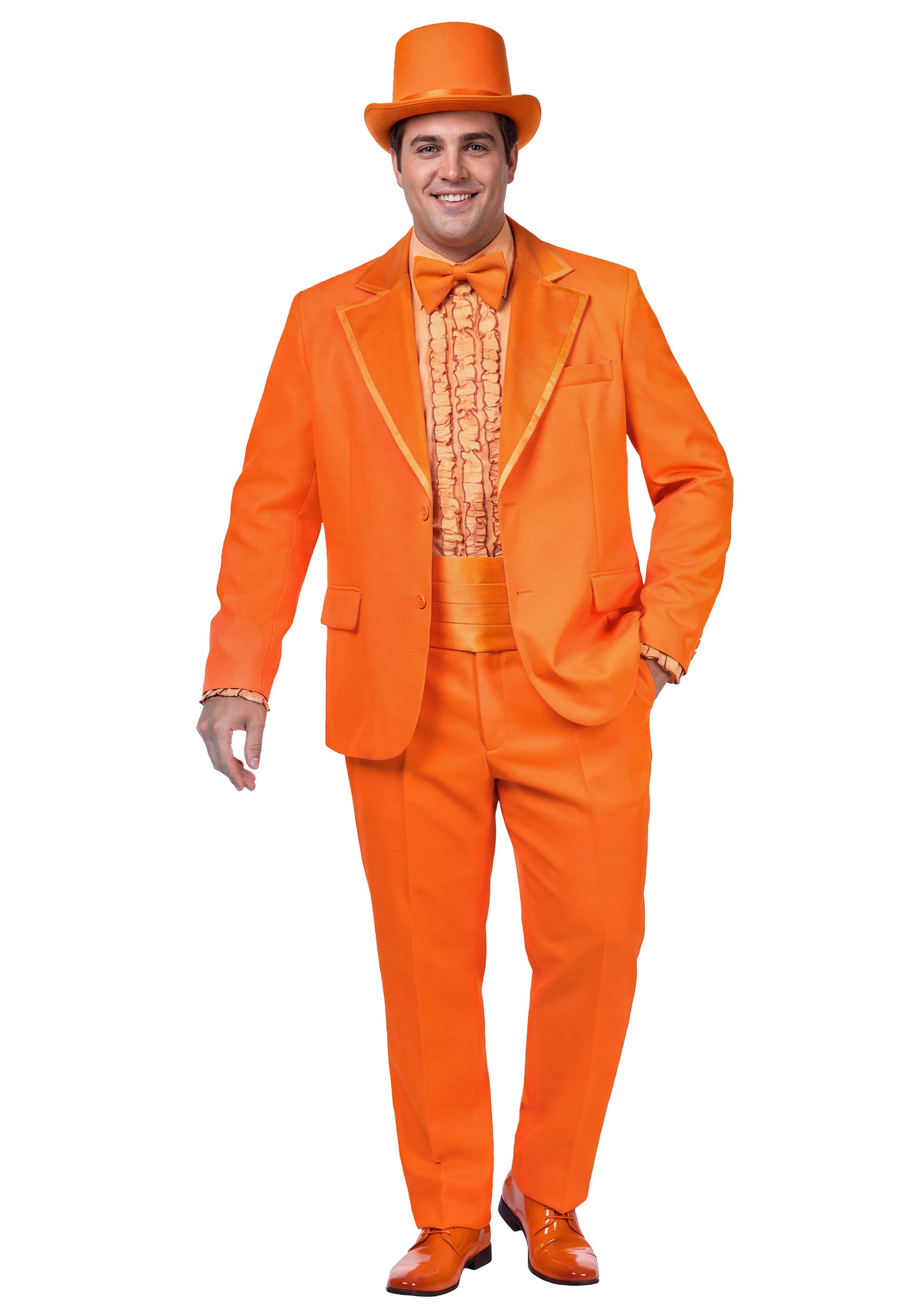 Plus Size Premium Dumb and Dumber Lloyd Christmas Orange Costume for Men | Movie Costumes