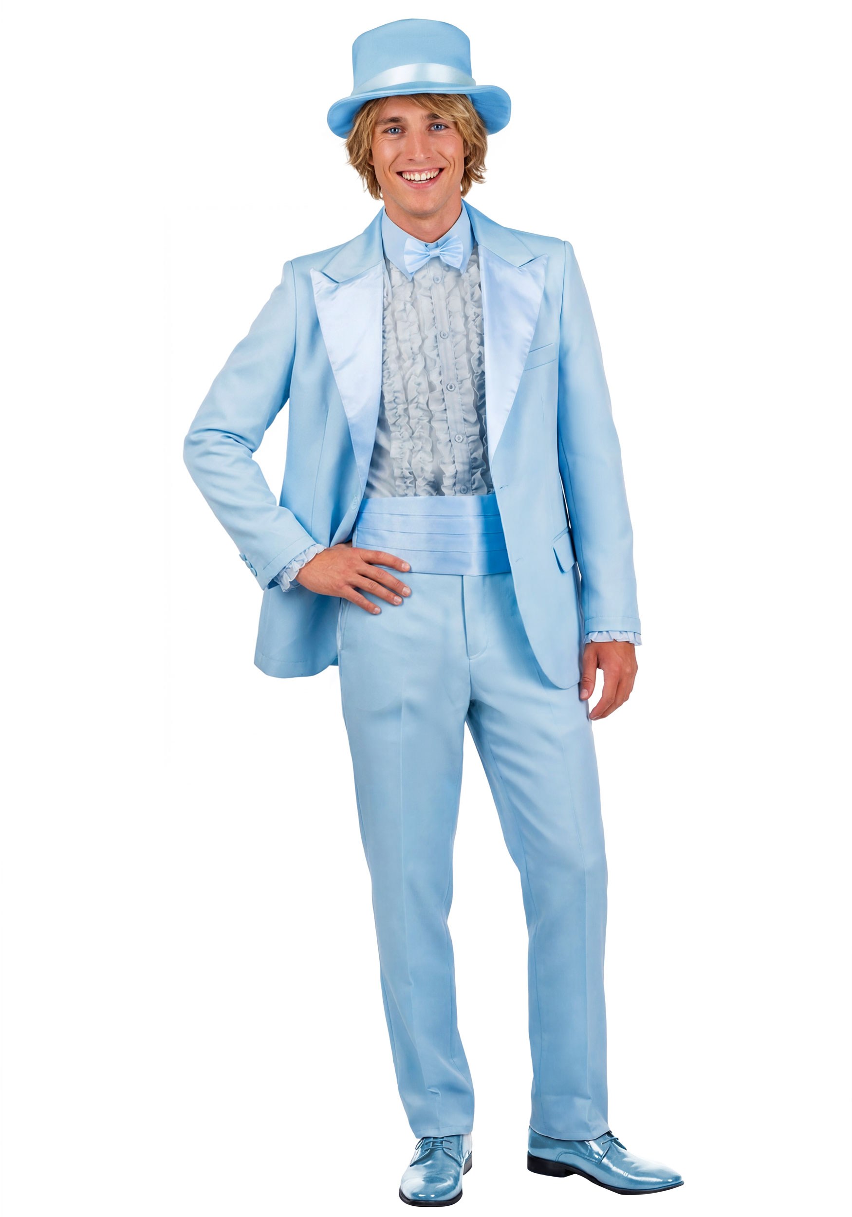Men's Deluxe Dumb and Dumber Harry Dunne Blue Costume | Movie Costumes