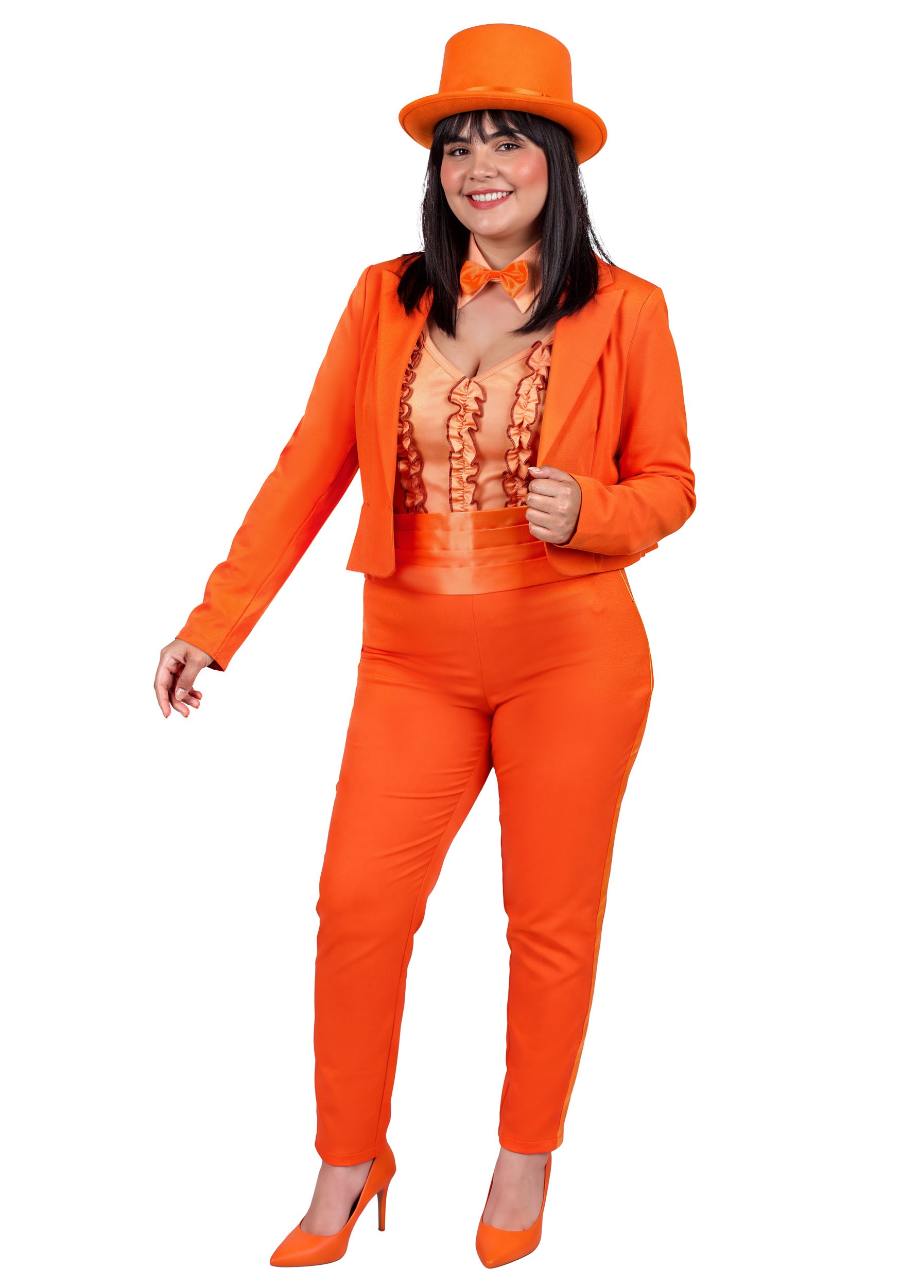 Plus Size Dumb and Dumber Lloyd Christmas Orange Costume for Women | Movie Costumes