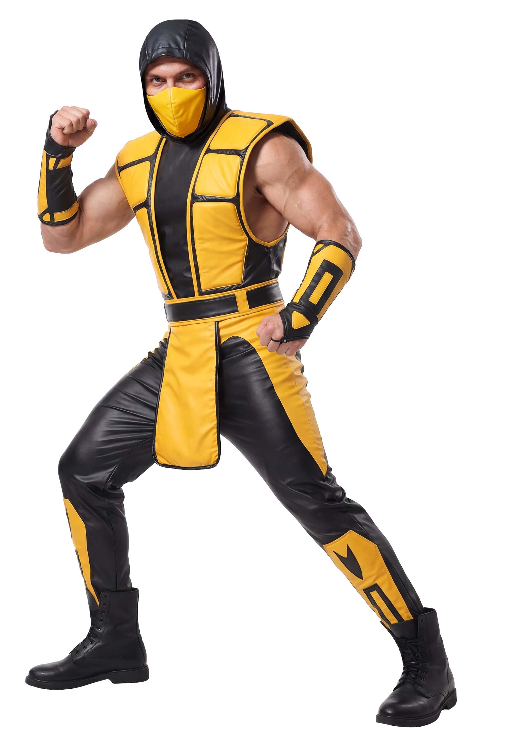 Mortal Kombat Scorpion Men's Costume | Video Game Costumes