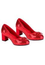 Womens Red Sequin Costume Shoes