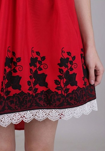 Women's Sexy Little Red Riding Hood Corset Dress Costume | Storybook Costumes