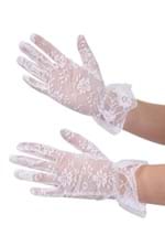 Adult Victorian White Lace Gloves Alt 1