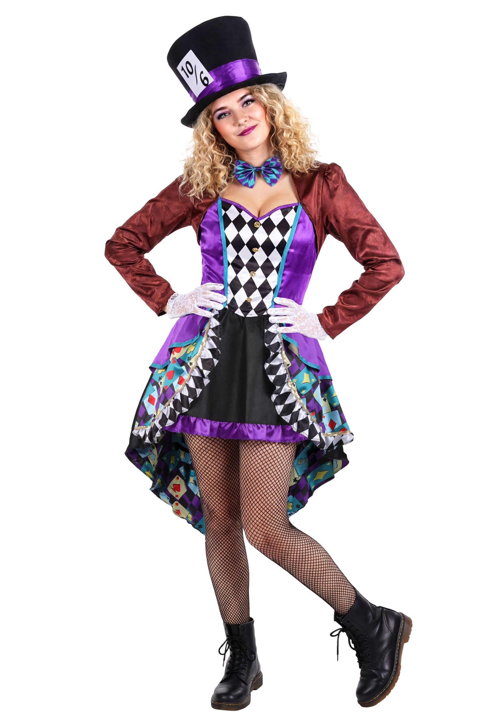 Women's Raving Mad Hatter Deluxe Costume | Storybook Costumes