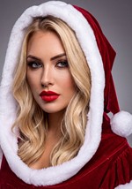 Womens Plush Santa Claus Costume Dress Alt 4