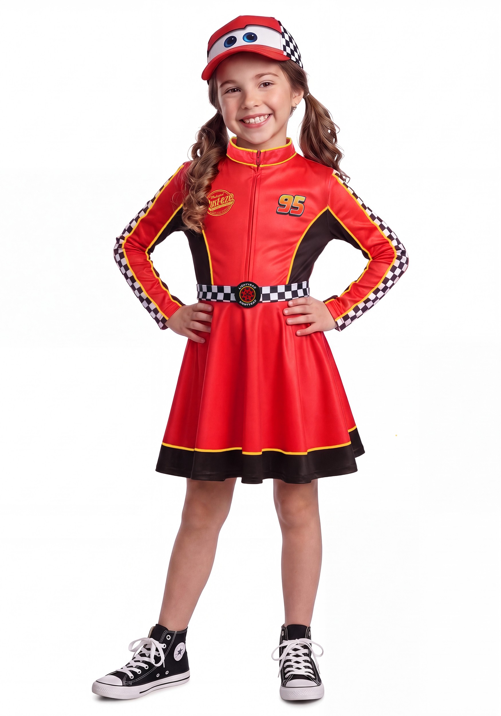 Girl's Disney Pixar CARS Lightning McQueen Dress Costume | Pixar Costumes