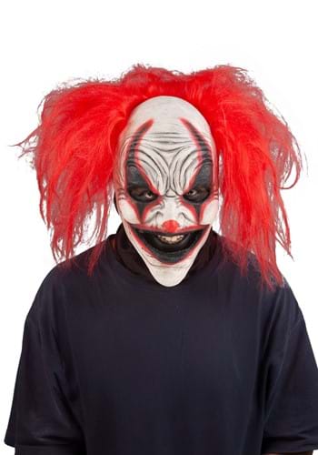 Adult Red Carousel Clown Costume Mask