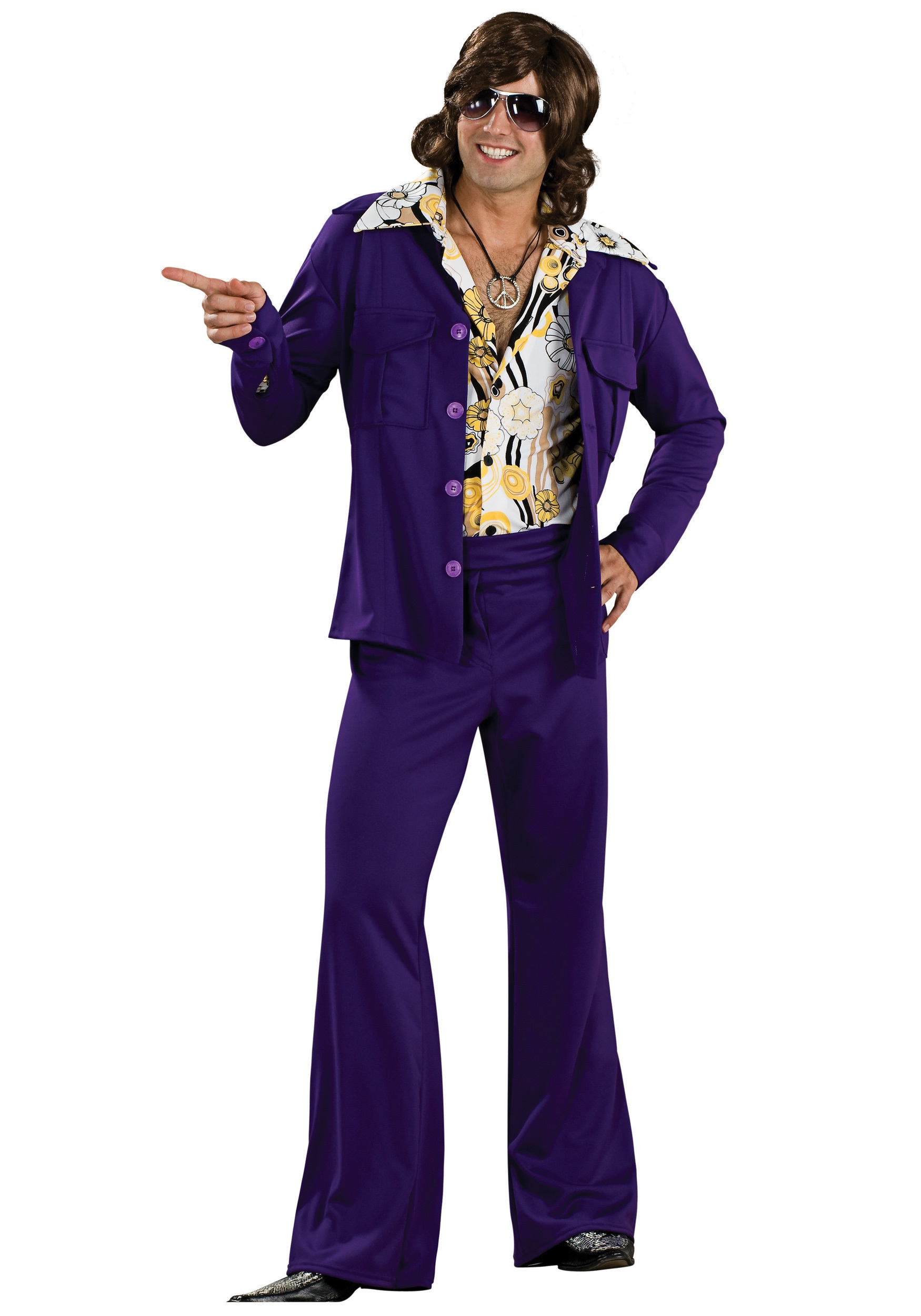 80s90s Green and Purple Leisure Suit