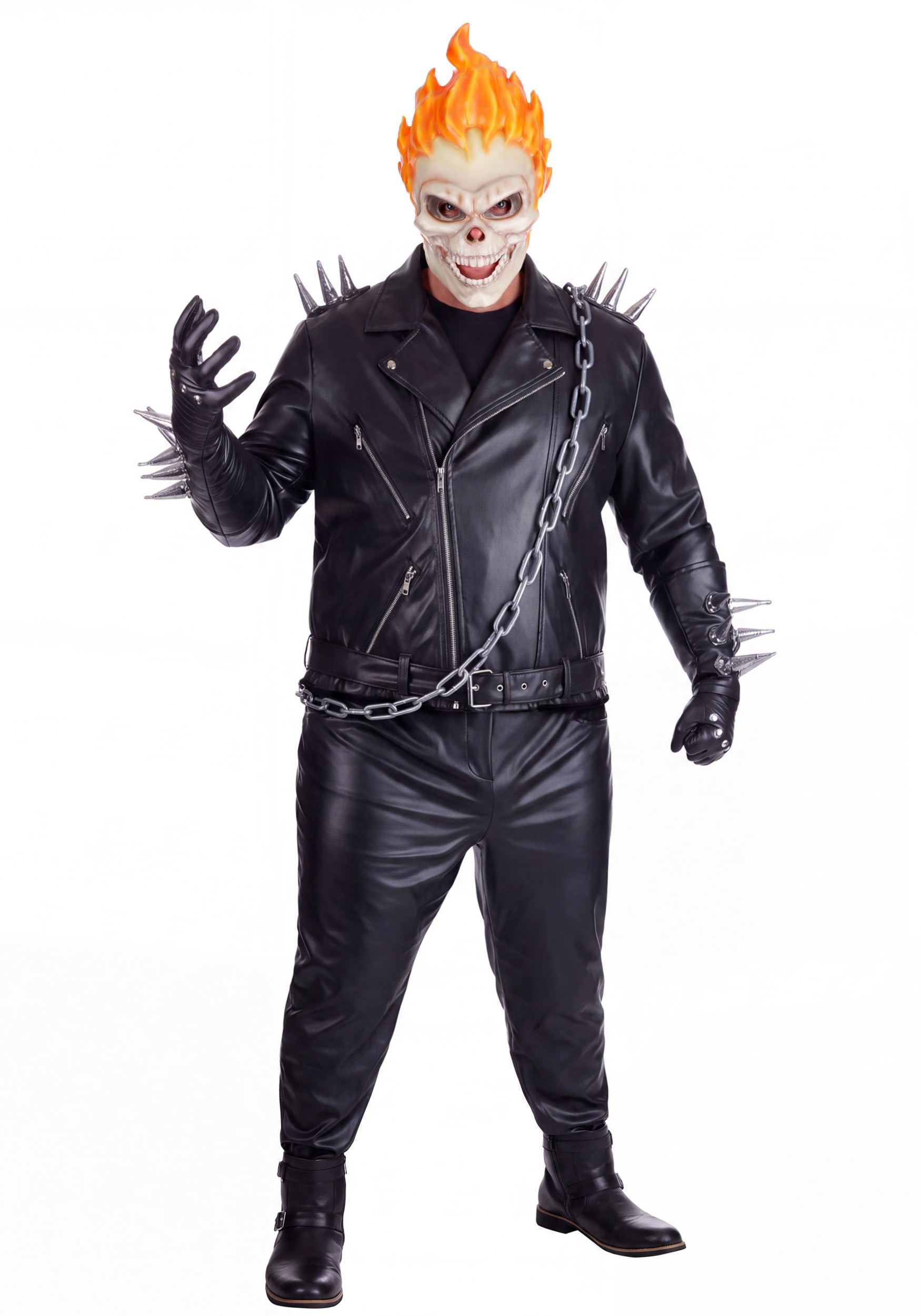 Plus Size Deluxe Marvel Ghost Rider Men's Costume | Marvel Costumes