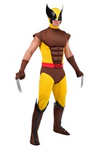 Mens Premium Marvel XMen Brown Wolverine Costume Alt 1
