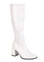 Womens Patent White Gogo Costume Boots-update