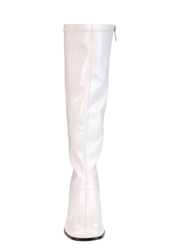 Women's Patent White Costume Gogo Boots | Gogo Boots