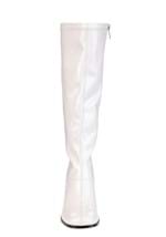 Women's Patent White Gogo Costume Boots Alt 1