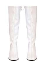 Women's Patent White Gogo Costume Boots Alt 2