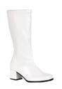 Girls Patent Gogo Costume White Boots-update