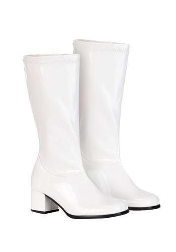 Girl's Patent Costume White Gogo Boots | Costume Boots