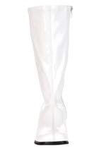 Girl's Patent White Gogo Costume Boots Alt 4