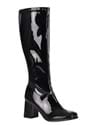 Womens Patent Black Gogo Costume Boots-update
