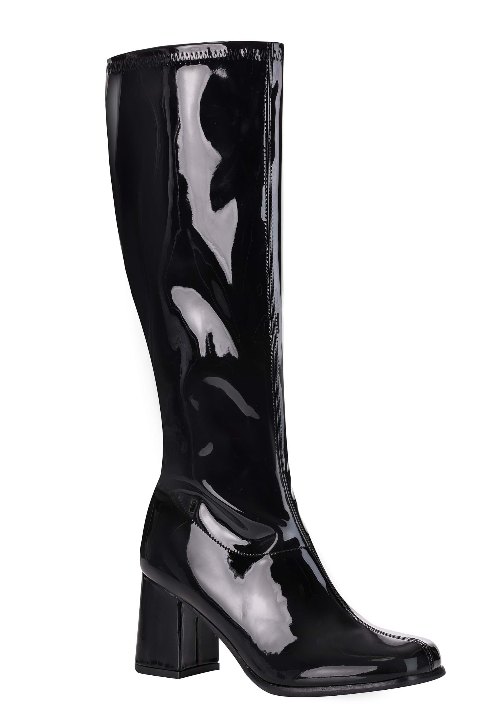 Women's Patent Black Costume Gogo Boots | Gogo Boots