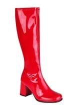 Womens Patent Red Gogo Costume Boots-update