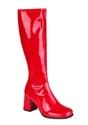 Womens Patent Red Gogo Costume Boots-update