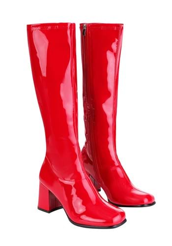 Women's Red Patent Gogo Costume Boots | Gogo Boots