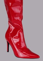 Women's Red Patent Thigh High Boots Alt 2