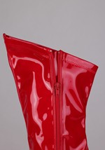 Women's Red Patent Thigh High Boots Alt 4