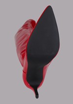 Women's Red Patent Thigh High Boots Alt 6