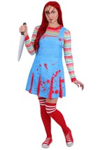 Women's "Come Play" Killer Doll Costume Alt 7