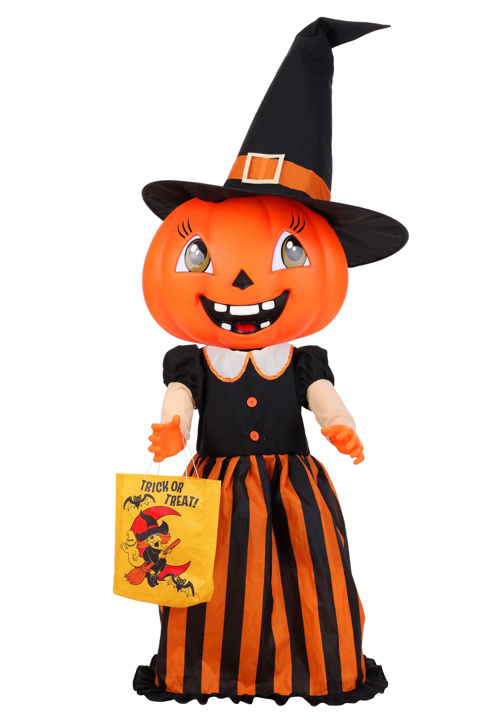 4FT Animatronic Gourdgeous the Vintage Pumpkin Witch Decoration - Witchy Woman | Animatronics