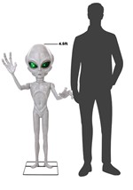 4.5FT Little Grey Man Alien Animatronic Decoration Alt 7