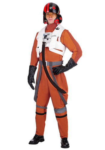 Men's Deluxe Star Wars Poe Dameron Costume Pilot Suit | Star Wars Costumes