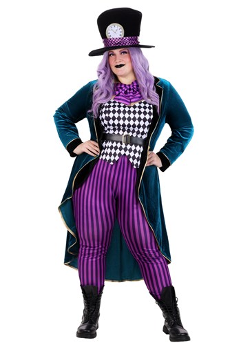 Plus Size Panache Pride Mad Hatter Costume for Women