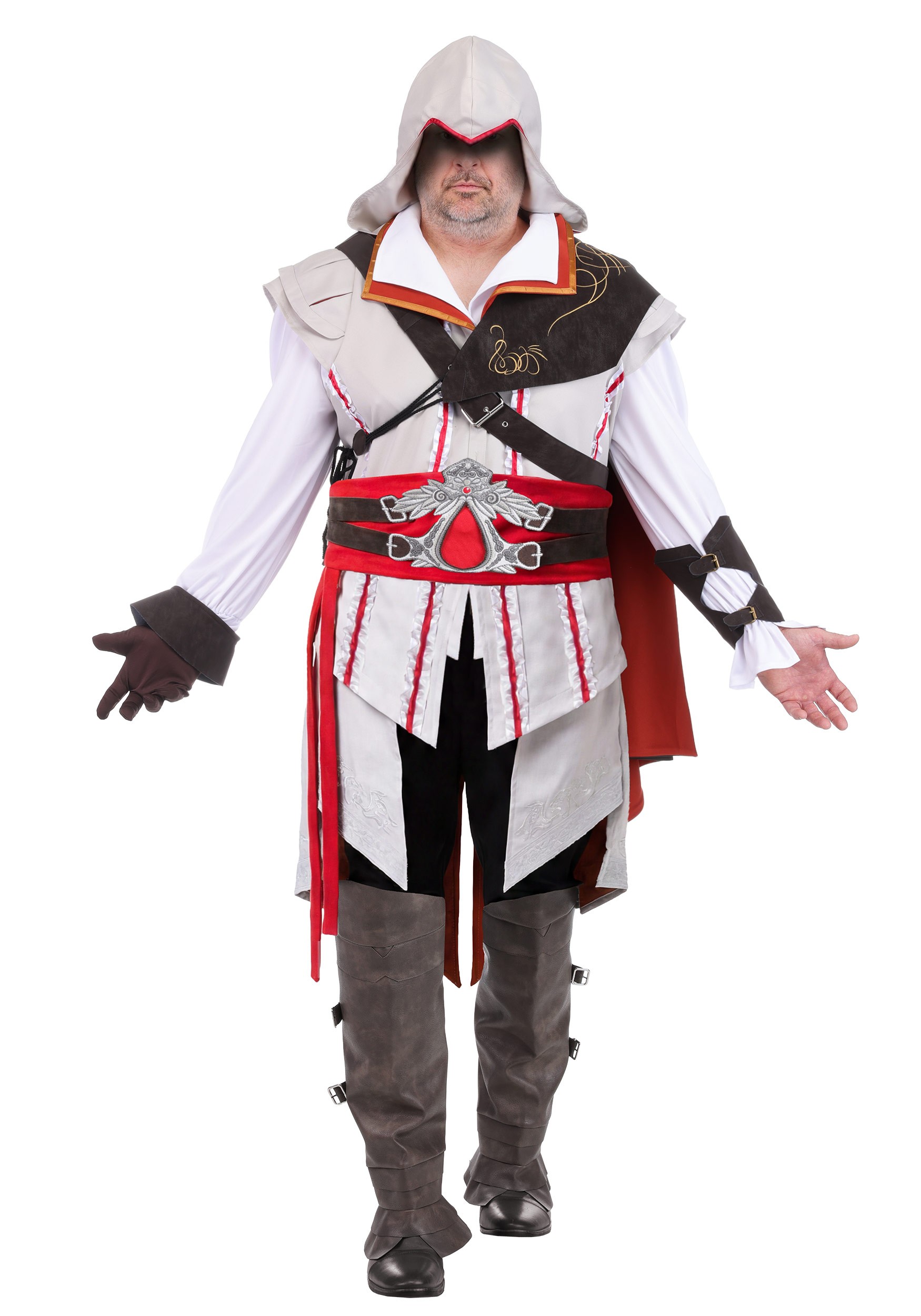 Plus Size Assassin’s Creed Ezio Auditore Costume for Men | Video Game Costumes