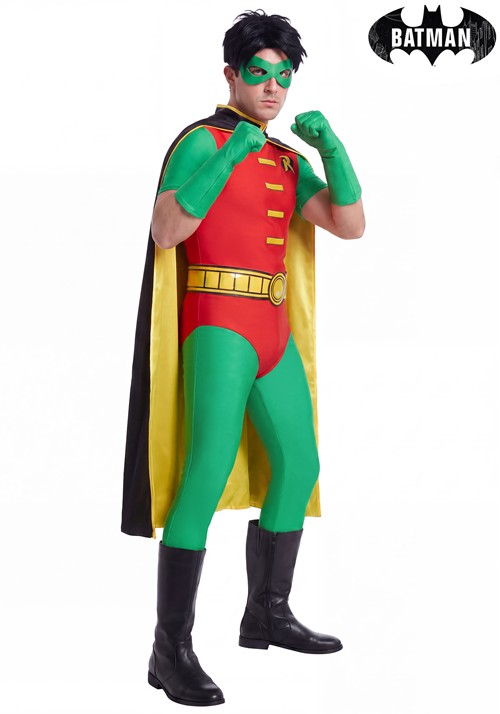 Mens DC Comics 1990s Robin Costume