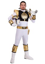Premium Adult Power Rangers White Ranger Costume Alt 1