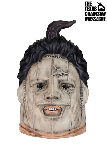 10-Inch Leatherface Realistic Pumpkin Decoration | Licensed Decorations