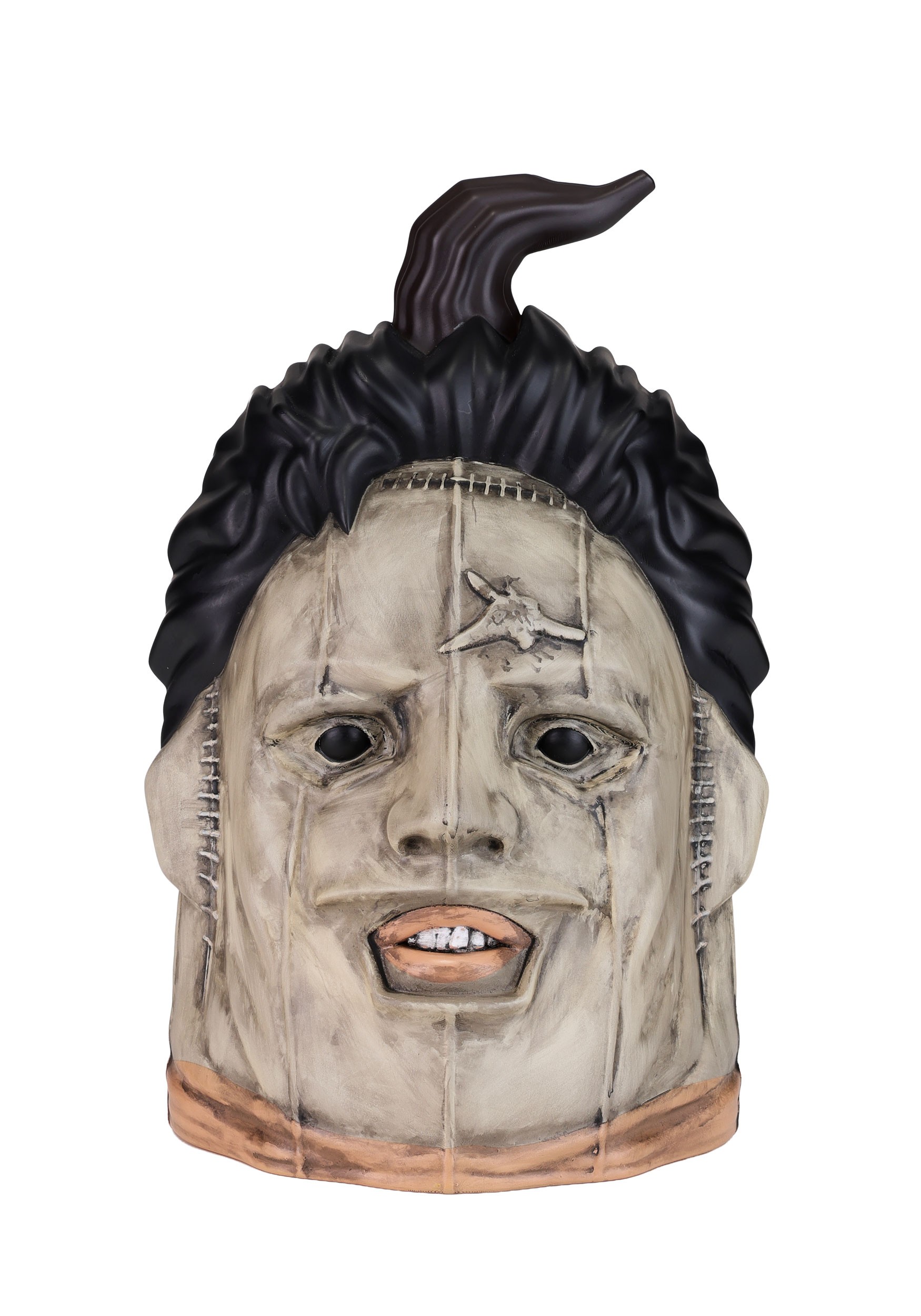 10-Inch Leatherface Realistic Pumpkin Decoration | Licensed Decorations