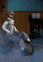 2.5FT Wheels McGee the Tricycle Doll Animatronic Decoration