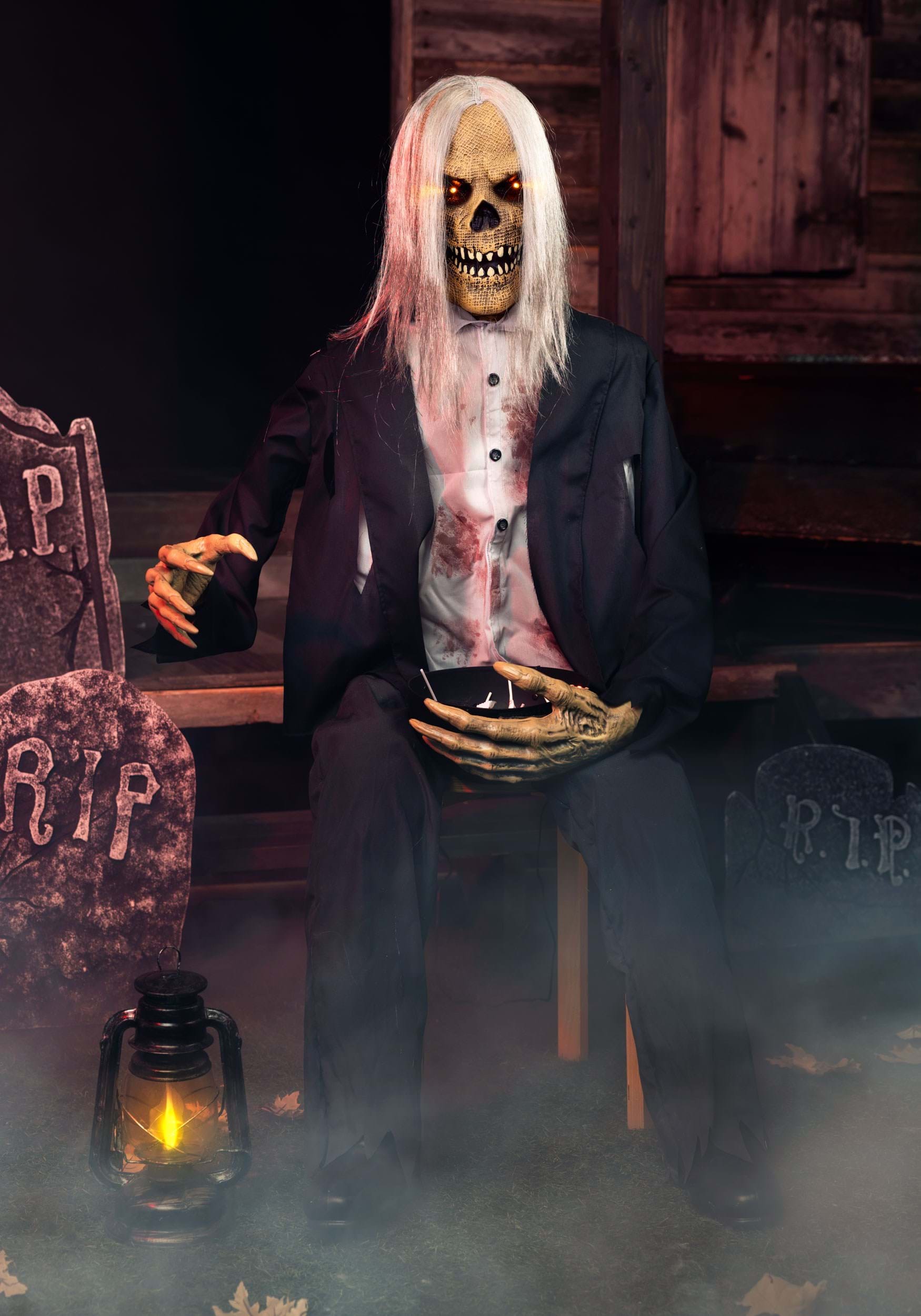 4.8FT Animatronic Grabby Gutfried the Seated Zombie Decoration | Animatronics