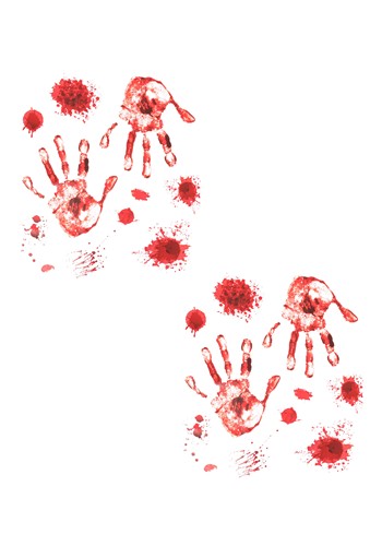 Window Cling Bloody Handprint Decoration | Scary Decorations