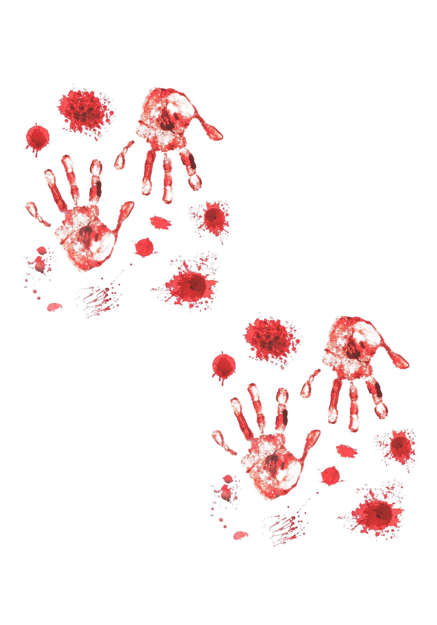 Window Cling Bloody Handprint Decoration | Scary Decorations