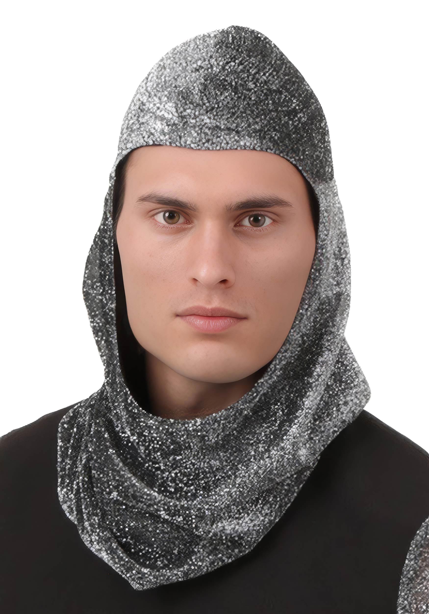Adult Knight Faux Costume Chainmail Hood | Historical Accessories