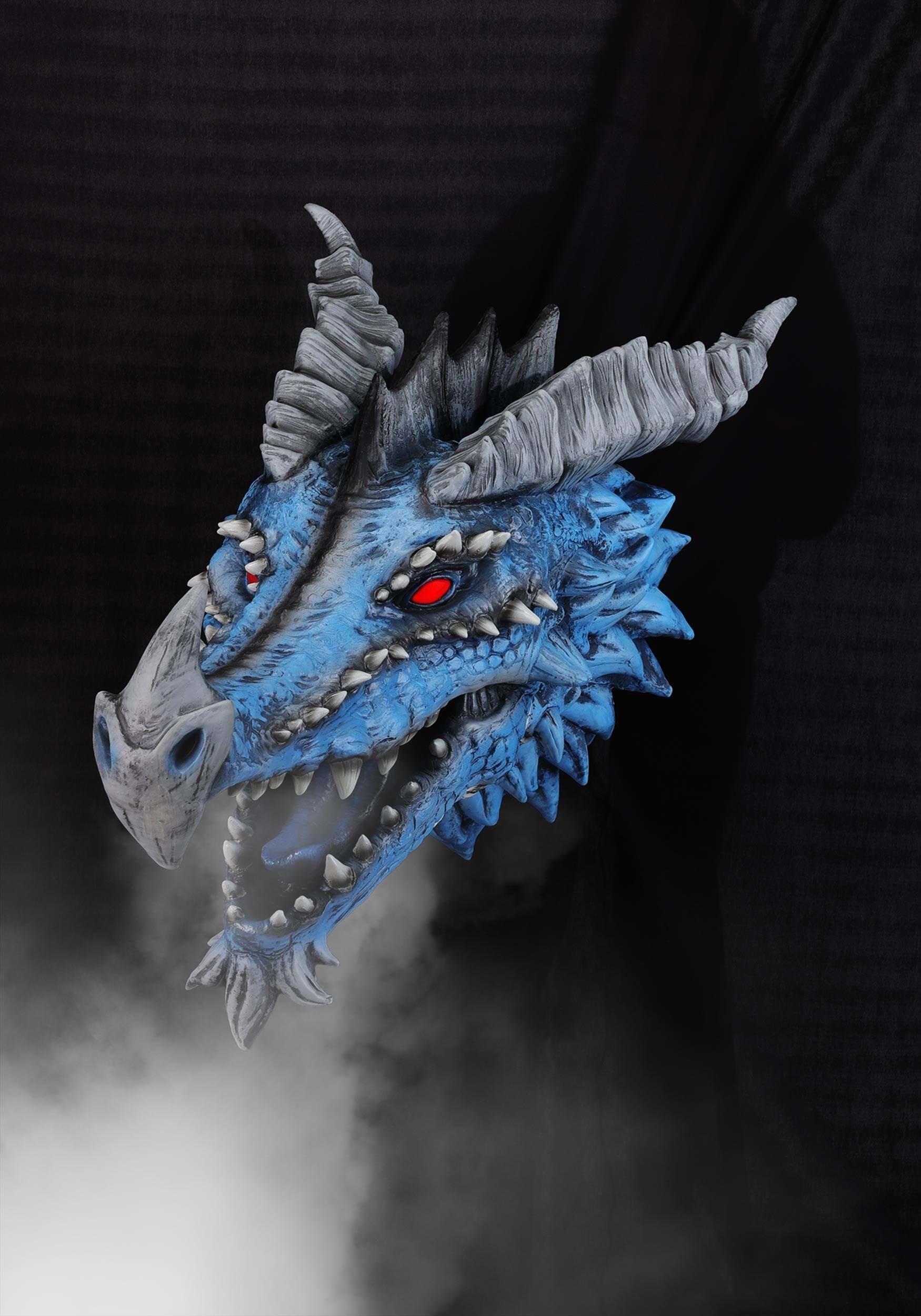 3FT Actor-matronic Blue Dragon's Head Decoration | Animatronics