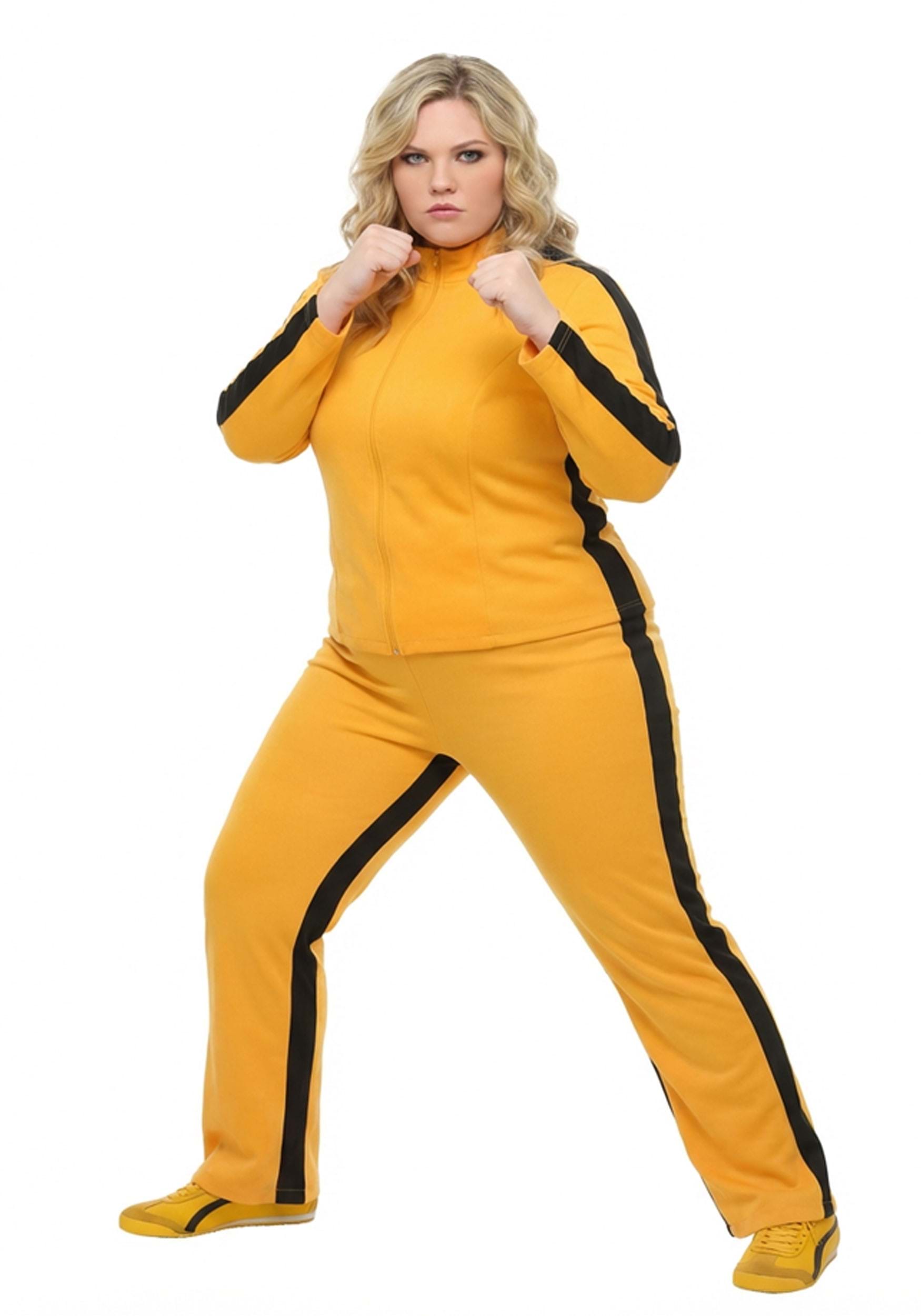Plus Size Yellow Ninja Assassin Women's Costume | Movie Costumes