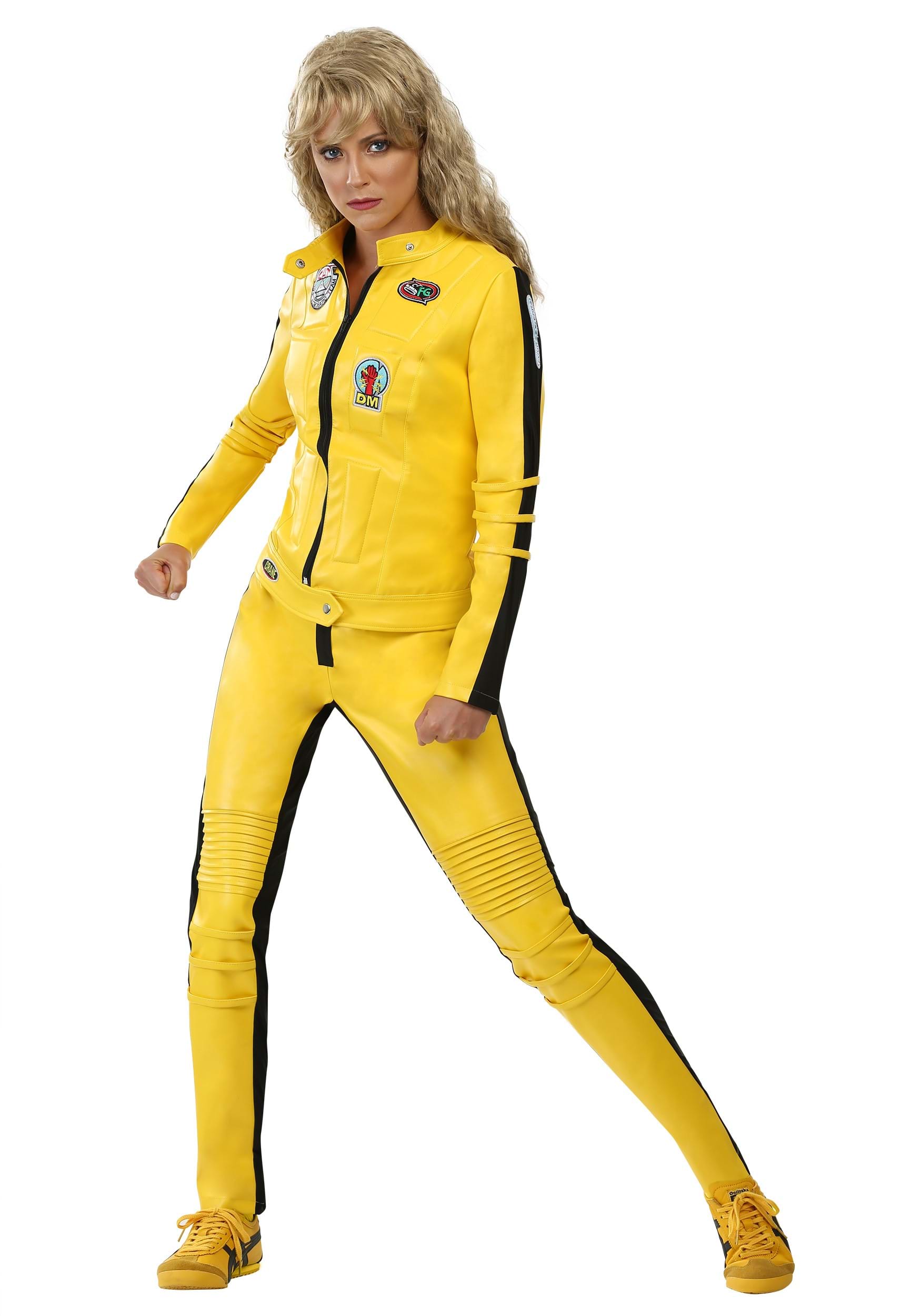 Women's Yellow Leather Ninja Assassin Costume | Movie Costumes